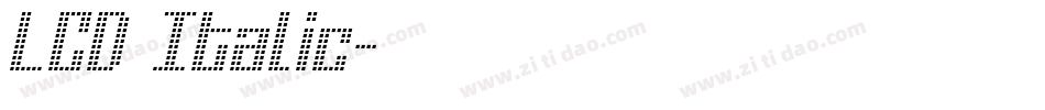 LCD Italic字体转换